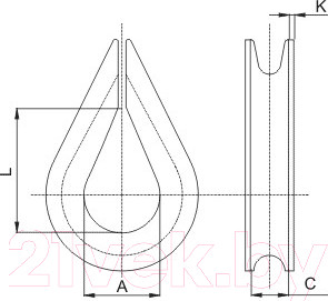 Изображение товара Коуш для канатов ЕКТ V010368M