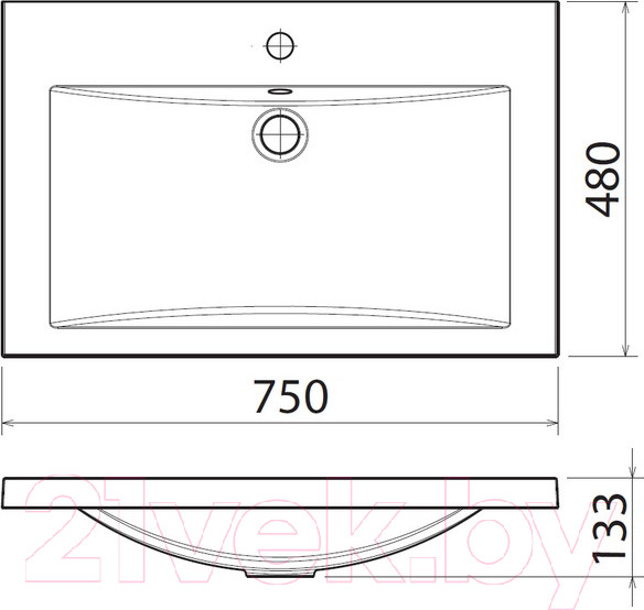 Изображение товара Умывальник Florentina Анита 75