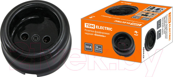 Изображение товара Розетка TDM Болонь SQ1820-0005 (черный)