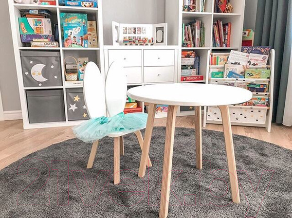 Изображение товара Стол детский Millwood Круглый СК-1 (белый/береза)