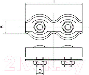 Изображение товара Зажим для каната ЕКТ CV012633 (20шт)