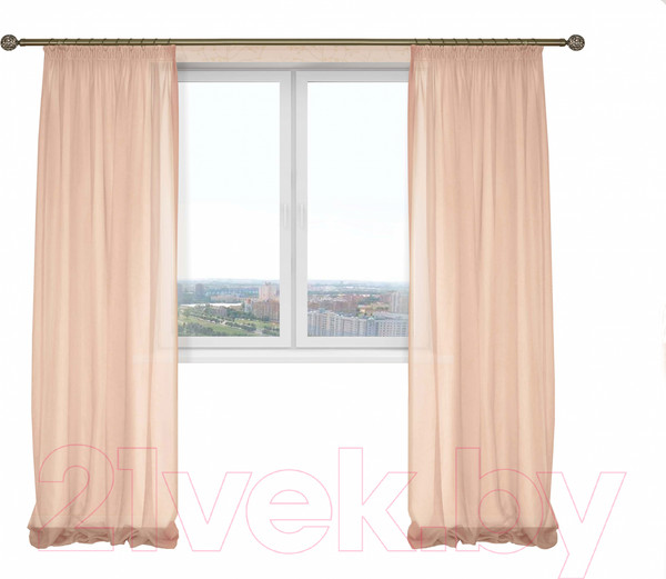 Изображение товара Гардины Delfa СТШ/Д-050 Voile/012 (200x250, кремовый)