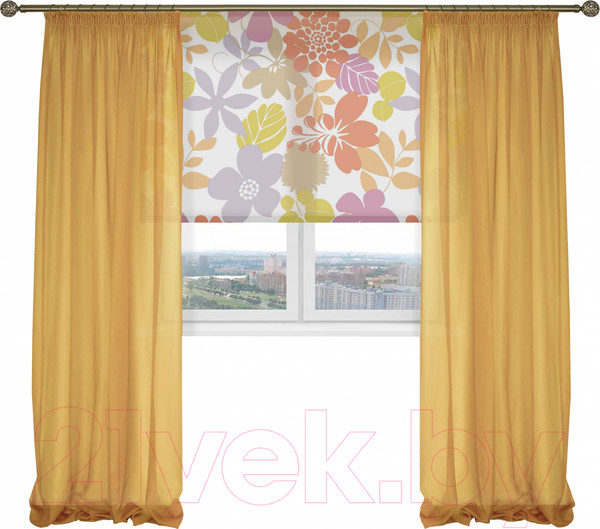 Изображение товара Гардины Delfa СТШ/Д-050 Voile/047 (200x250, охра)