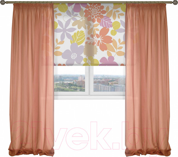 Изображение товара Комплект гардин Delfa СТШ/Д-050 Voile/056 (200x250, барбарис)