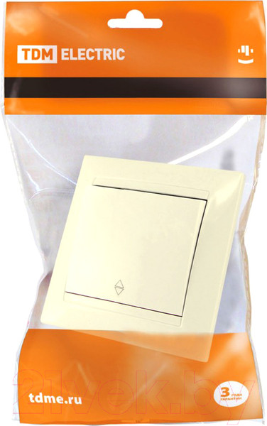 Изображение товара Выключатель TDM Лама SQ1815-0106 (слоновая кость)