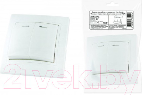Изображение товара Выключатель TDM Таймыр SQ1814-0505 (белый)