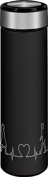 Изображение товара Термос для напитков Lara LR04-19 (черный/сталь)