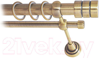 Изображение товара Карниз для штор Lm Decor Цилиндр 088 2р гладкий 25/16мм (антик, 2.8м)