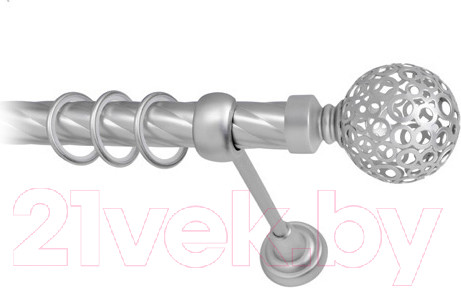 Изображение товара Карниз для штор Lm Decor Ажур 095 1р витой 25мм (сатин, 3.2м)