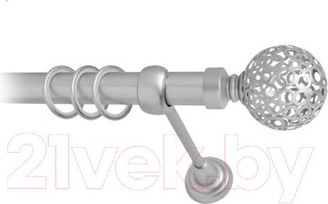 Изображение товара Карниз для штор Lm Decor Ажур 095 1р гладкий 25мм (сатин, 3.6м)