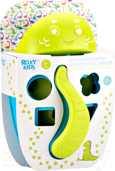 Изображение товара Органайзер детский для купания Roxy-Kids Dino / RTH-001Y (голубой)