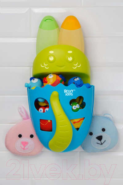 Изображение товара Органайзер детский для купания Roxy-Kids Dino / RTH-001Y (голубой)