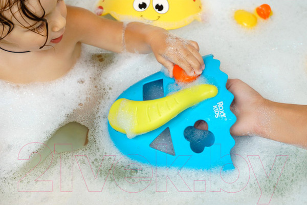 Изображение товара Органайзер детский для купания Roxy-Kids Dino / RTH-001Y (голубой)