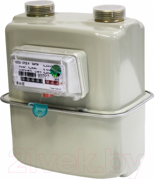 Изображение товара Счетчик газа бытовой БелОМО СГД 4 G4 ТИ / 8336-07 (правый)