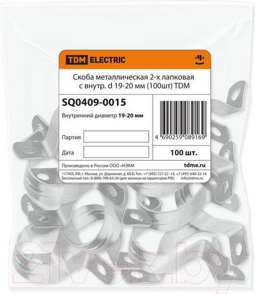 Изображение товара Скоба гвоздевая TDM SQ0409-0015 (100шт)