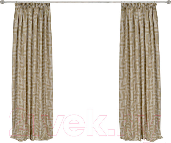 Изображение товара Комплект штор Delfa СШД-050 Insa/80 (160x250, светло-бежевый/vison)