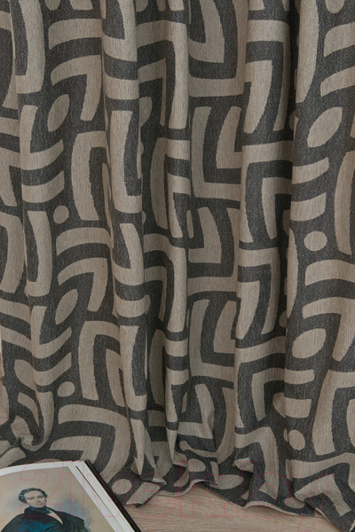 Изображение товара Комплект штор Delfa СШД-050 Insa/80 (160x250, черный/arena)