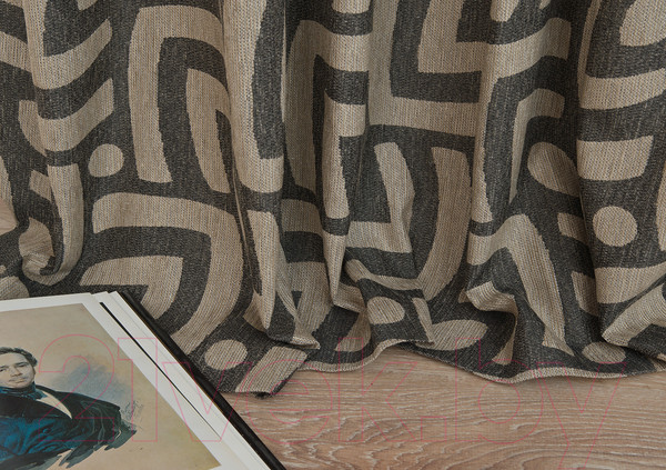 Изображение товара Комплект штор Delfa СШД-050 Insa/80 (160x250, черный/arena)