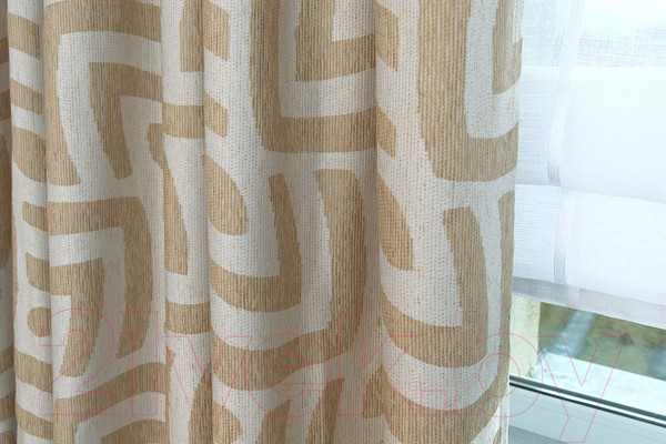 Изображение товара Комплект штор Delfa СШД-050 Insa/80 (160x270, светло-бежевый/vison)