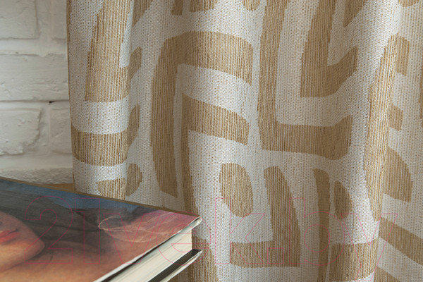 Изображение товара Комплект штор Delfa СШД-050 Insa/80 (160x270, светло-бежевый/vison)