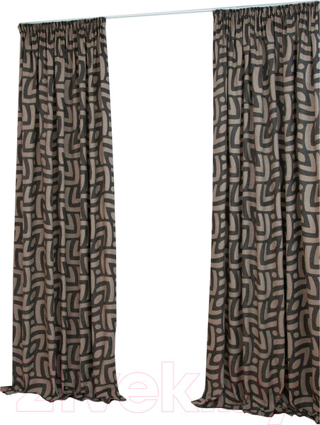 Изображение товара Комплект штор Delfa СШД-050 Insa/80 (160x270, черный/arena)