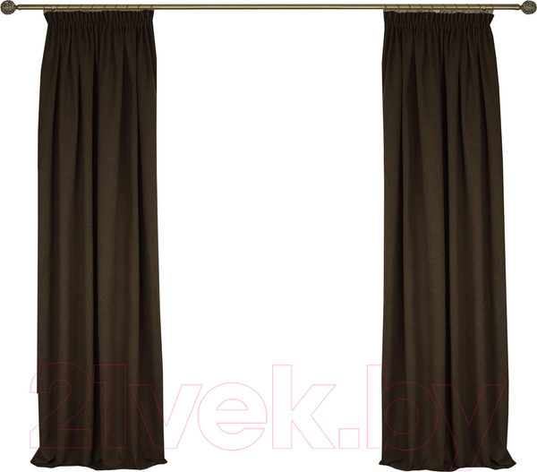 Изображение товара Комплект штор Delfa СШД-050 Icaro/86 (160x250, коричневый/marron)