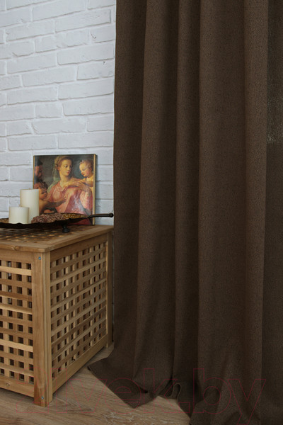 Изображение товара Комплект штор Delfa СШД-050 Icaro/86 (160x250, коричневый/marron)