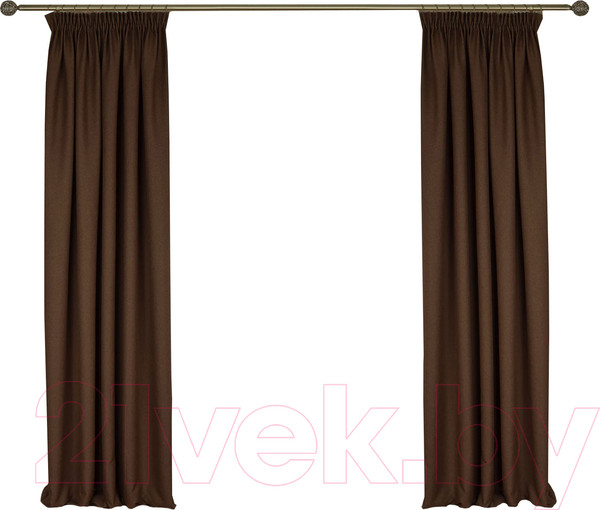 Изображение товара Комплект штор Delfa СШД-050 Naturel Blackout (160x250, шоколад, А85822)