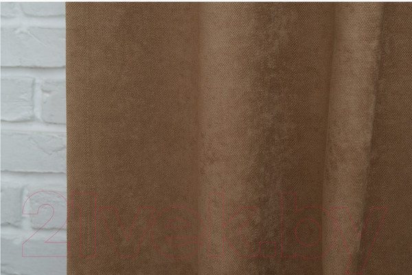 Изображение товара Комплект штор Delfa СШД-050 Flowers Shinil/451 (160x270, темный песок)