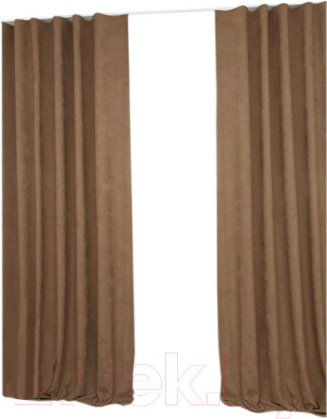 Изображение товара Комплект штор Delfa СШД-050 Flowers Shinil/451 (160x270, темный песок)