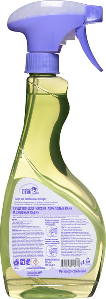 Изображение товара Чистящее средство для ванной комнаты Meine Liebe Для акриловых ванн и душевых кабин с фруктовыми кислотами (500мл)