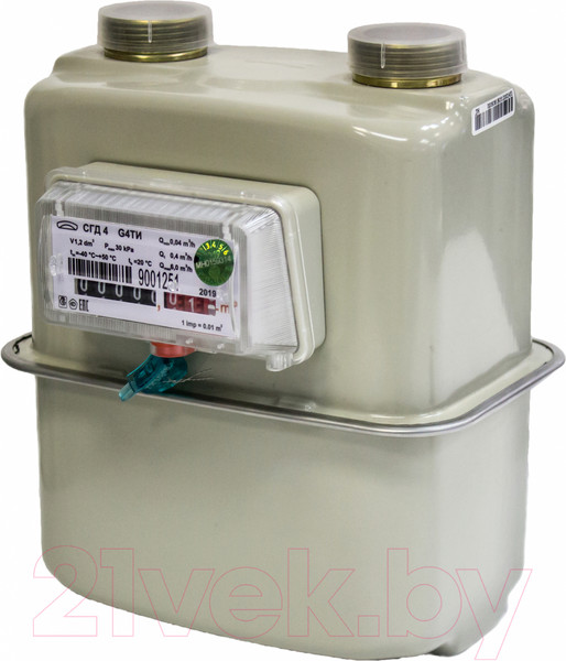 Изображение товара Счетчик газа бытовой БелОМО СГД 4 G4 ТИ / 8336-06 (левый)