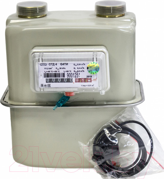 Изображение товара Счетчик газа бытовой БелОМО СГД 4 G4 ТИ / 8336-06 (левый)