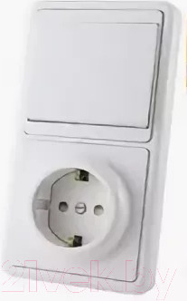 Изображение товара Блок выключатель+розетка TDM SQ1813-0001