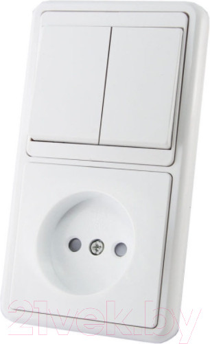 Изображение товара Блок выключатель+розетка TDM SQ1813-0005