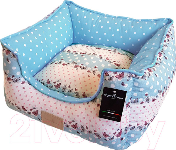 Изображение товара Лежанка для животных AntePrima Yolande / YOLBUTTURPOIS02 (бело-голубой в горошек)
