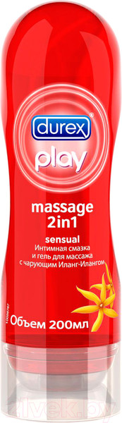 Изображение товара Лубрикант-гель Durex Play Massage 2 in 1 Sensual с иланг-илангом (200мл)
