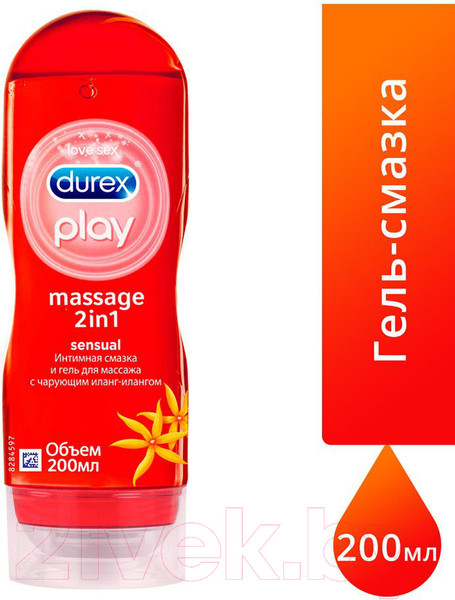 Изображение товара Лубрикант-гель Durex Play Massage 2 in 1 Sensual с иланг-илангом (200мл)