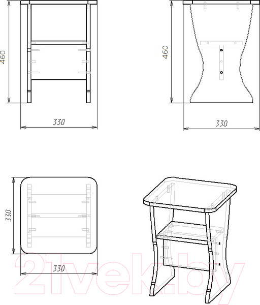 Изображение товара Табурет Гамма ТБ3 (лимба)