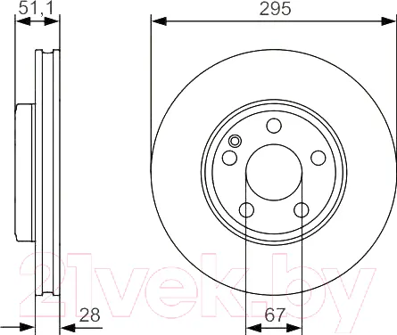Изображение товара Тормозной диск Bosch 0986479A01
