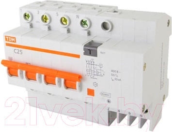 Изображение товара Дифференциальный автомат TDM АД-4-4P-40А-30мА / SQ0221-0009