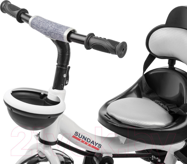 Изображение товара Трехколесный велосипед с ручкой Sundays SJ-9632 (белый)