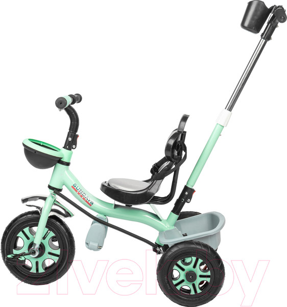 Изображение товара Трехколесный велосипед с ручкой Sundays SJ-9632 (бирюзовый)