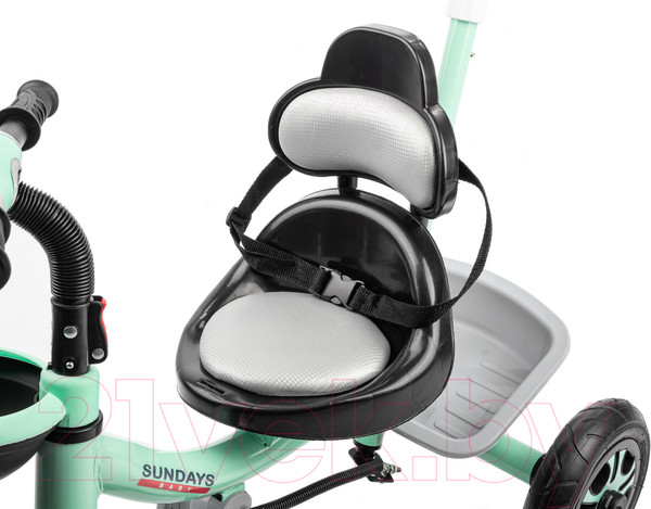 Изображение товара Трехколесный велосипед с ручкой Sundays SJ-9632 (бирюзовый)