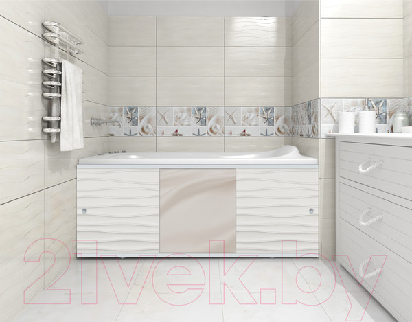 Изображение товара Экран для ванны МетаКам Премиум Арт 1.48 (№10 нежность шелка)