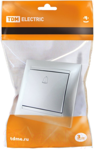 Изображение товара Кнопка звонка TDM Лама SQ1815-0208 (серебристый металлик)