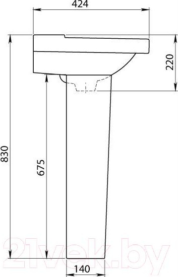 Изображение товара Пьедестал Santeri Орион 136008S0000B0 (белый)
