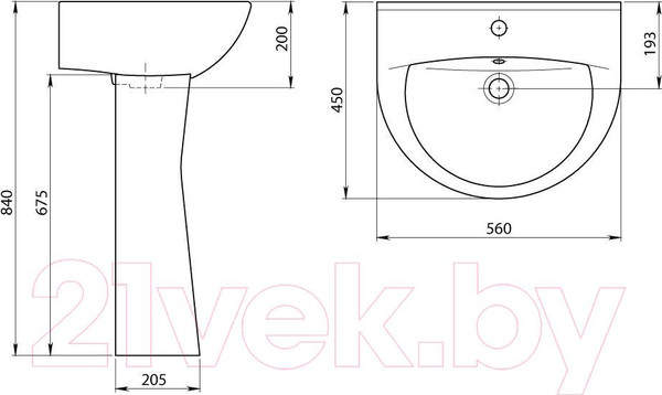 Изображение товара Умывальник Santeri Виктория 131116S0011B0