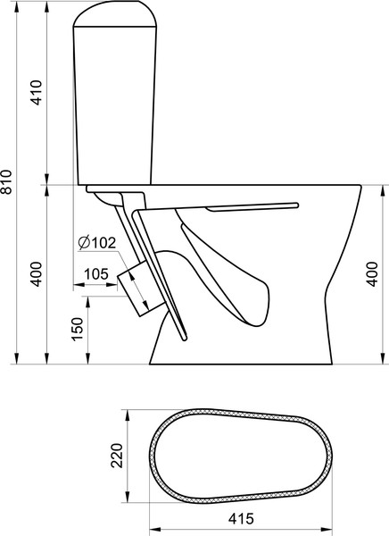 Изображение товара Унитаз напольный Santeri Версия 1P4015S0000BF