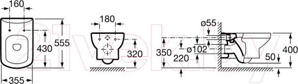 Изображение товара Унитаз подвесной Roca Dama Senso 7346517000